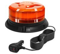 AnTom Gyrophare LED 12V-24V orange phare d’avertissement clignotant magnétique 9 Modes de Flash avec pour golf UTV Car Bus avec 3m Câble Prise Allume-Cigare