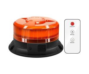 antom Gyrophare LED Sans Fil Rechargeable 12/24V Orange, Télécommande