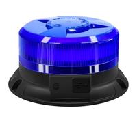 AnTom Gyrophare LED Sans Fil Rechargeable 12V-24V Bleu phare d’avertissement clignotant magnétique 9 Modes de Flash avec pour golf UTV Car Bus avec 3m Câble Prise Allume-Cigare et câble de charge USB