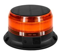 AnTom Gyrophare LED Sans Fil Solaire Rechargeable 12/24V Orange, 9 Modes