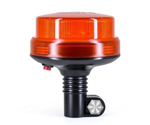 antom Gyrophare LED Tracteur 12V 24V avec Pied DIN Flexible, Homologué ECE R65 E9 R10 IP68 Étanche, Feu Rotatif Orange 7 Modes Flash pour Tracteur Agricole Moissonneuse avec Support DIN