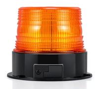 Antom Gyrophare Orange LED Batterie, Phare d'Avertissement Clignotant magnétique pour véhicule avec Prise Allume-Cigare 12V/24V