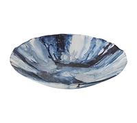 Anton Studio Designs - Bol bleu abstrait - Diamètre 40 cm - Bol en verre décoratif pour la maison et la décoration de vacances