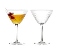 Anton Studio Designs Empire Lot de 2 verres à martini faits à la main parfaits pour Martinis, Manhattan et Daiquiris - 350 ml - Transparent - Lot de 2 verres à cocktail élégants