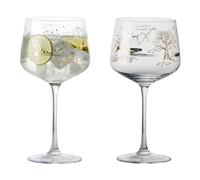 Anton Studio Designs - Verres À Gin Skye - Ensemble De 2 Verres À Gin - Tige Haute - Verre À Gin Soufflé À La Bouche, Fait À La Main - Ensemble De Luxe À Gin - Design des Hébrides