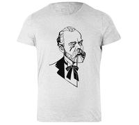 Antonín Dvořák T-Shirt Femme Basic Coton Gris Basic Cotton Grey Women's T-Shirt