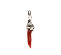 Antonino De Simone Cornes porte-bonheur en corail rouge de la Méditerranée, Corail rouge de la Méditerranée Argent 925.,