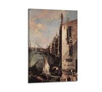 Antonio Affiche d'art abstrait célèbre Grand Canal regardant vers l'est depuis le Campo San Vio par Antonio Art Décoration murale 40 x 60 cm