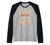 Antonio Idea Regalo Personalizzata Nome Divertente Manche Raglan