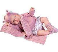 Antonio Juan Ma Première Couverture Reborn Martina Avec Couverture De Couche Et Livre De Famille Poupée 52 Cm Rose Rose One Size