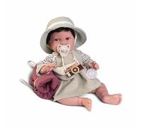 Antonio Juan Pipa - Poupon Explorateur Nouveau-né en Tissu de 42 cm - Version Espagnole