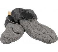 Antonio Moufles femme en tricot - Doublure en peluche - Motif torsadé - Gris foncé - Double doublure Antonio Moufles femme en tricot - Doublure en peluche - Motif torsadé - Gris foncé - Double doublur