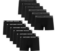ANTONIO ROSSI (lot de 12) boxers ajustés pour hommes Fitted Hipsters, Noir, XL