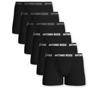 ANTONIO ROSSI Lot de 6/12 boxers pour homme, braguette ouverte, fermeture éclair, coton super doux, sans étiquette qui démange, respirant, absorbe l'humidité, Noir , XXL