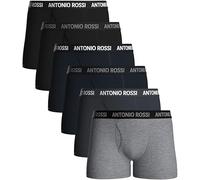 Antonio Rossi Lot de 6 boxers ajustés en coton doux, braguette ouverte - Respirant, évacuation de l'humidité
