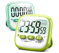 Antonki Lot de 2 minuteurs de classe pour enfants et enseignants, minuteur de cuisine numérique magnétique pour la cuisine, l'étude, l'exercice, les jeux, gestion du temps - Mode fort/silencieux