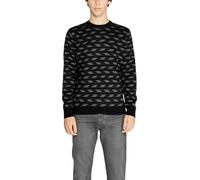 Antony Morato Pull géométrique pour homme Noir : Taille - L Taille : L