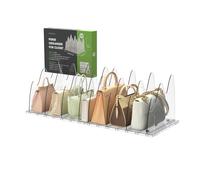 ANTOWIN Lot de 2 supports de sac à main transparents réglables et larges avec base antidérapante pour l'organisation de placard, affichage de sac, affichage de courtoisie