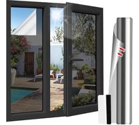 Antrect Film Miroir pour Fenetre Anti Regard 30X200cm Brise Vue Fenetre Film Occultant Fenêtre Anti Soleil, Anti UV, Anti Chaleur pour Salon, Chambre, Bureau