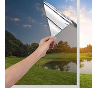 Antrect Film Miroir pour Fenetre, Film Fenetre Anti Regard Miroir 80x200cm Anti UV, Anti Chaleur avec Kit de Pose pour Salon, Chambre, Bureau