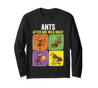 Ants After One Wild Night Funny Party Humour Manche Longue