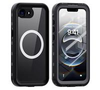 ANTSHARE Coque pour iPhone 16e Étanche Antichoc - pour Magsafe 360 degres Incassable Militaire Intégrale [IP68 Waterproof/Imperméable] [avec Protection Camera+Écran]-6,1", Noir