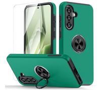 ANTSHARE Coque pour Samsung Galaxy A56 5G/A36 5G,avec 1* Verre Trempé Vitre Protection et Anneau Telephone Invisible,Militaire PC et TPU Etui Antichoc Housse pour Samsung A56 5G/A36 5G - Vert