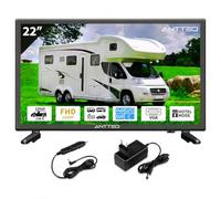 Antteq AE22F5C-T21 Téléviseur 22 Pouces (55 cm) 2K D-LED avec 12V - sans Smart TV, Triple Tuner DVB-C/T2/S2, Mode Hôtel, Audio Dolby, SCART & CI+ - Idéal pour Camping-Car, Hôtel
