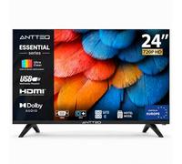 Antteq AE24H5-Q1 Téléviseur 24 Pouces(TV 60 cm) LED, Triple Tuner DVB-C/T2/S2, Mode Hôtel, Dolby Audio, VGA, HDMI, USB-Media Player, CI+