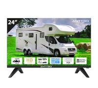 Antteq AE24H5C-Q1 Téléviseur 24 Pouces (60 cm) HD avec 12V - sans Smart TV, Triple Tuner DVB-C/T2/S2, Mode Hôtel, Audio Dolby, Connectiques SCART & CI+ - Idéal pour Camping-Car, Hôtel