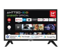 Antteq AG24F1DCU Android TV 24 Pouces (61 cm) Smart TV avec Bluetooth Voice Assistant, Netflix,App Store WiFi, Triple Tuner, Android TV 11