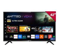 Antteq AV42F3 Smart TV 42 Pouces 2K D-LED (106 cm) Téléviseur avec Netflix, Prime Video, Molotov TV, Disney+, Youtube, WiFi, Triple-Tuner DVB-T2 / S2 / C, Dolby Audio