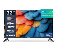 Antteq E32-AH1Q1L TV 32 Pouces Télévision 80cm LED HD Ready, sans Lunette, avec Triple Tuner (DVB-T/T2-C-S/S2), HDMI, USB-Media Player, Dolby Audio, Essential Series