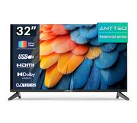 Antteq Essential Series TV 32 Pouces Télévision 80cm LED HD Ready, sans Lunette, avec Triple Tuner (DVB-T/T2-C-S/S2),Dolby Audio, HDMI, CI+, USB [Classe énergétique F]
