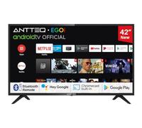Antteq G42F3 Smart TV 42 Pouces(106cm), Andriod TV LED FHD,Dolby Audio,Google Assistance,Bluetooth Triple Tuner(DVB-C/S2/-T2),Google Play Store((DAZN/Disney+/Netflix/Prime Video/Youtube),WiFi