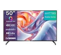 Antteq Koalas Series Q50 50" Smart TV 4K HDR QLED Android TV 127 cm (DVB-T/T2/C) avec App Store (10 000+ Apps), Bluetooth 5.0, Assistant Google, Wi-FI 2.4 GHz/5 GHz [Classe énergétique G]