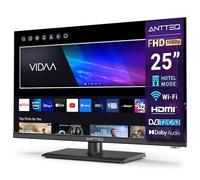 Antteq V25-AF3Q1 Smart TV 25 Pouces (64cm) Full HD,Vidaa OS Télévision avec Triple Tuner Appli Mobile,APP Store,Netflix/DAZN/WiFi, HDMI