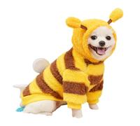 ANTTK Bee Pet Costume for Dogs Cats Teddy Bichon French Bulldog Medium Dogs, Fleece Lined, Cute Style, Unisex, Autumn Winter