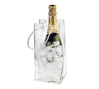ANTWAX Seau à Glace Sac à Glace en PVC Seau à Glace Transparent pour Bar à Cocktail Champagne Bouteille de vin Rouge Whisky Sac à Glace Portable en Plastique Seau à vin