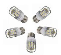 ANTYX 12V E27 4W Ampoules LED, 5-Pack, Blanc Chaud 3000K / 6000K Blanc Froid, 40W Incandescent équivalent d'ampoule, 300-350LM 24LED 5730-SMD Lumière, Pas baissable, DC12-80V (Couleur : Blanc Chaud)