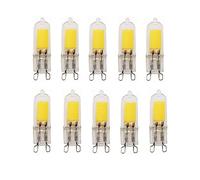 ANTYX Ampoule G9 2W à LED, Remplacement de l'ampoule halogène 20W, Double Broche, 3000K à 6000K, Ampoules AC100-130V G9 for éclairage Domestique, 10 pièces (Couleur : Blanc Froid)