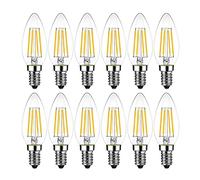 ANTYX E14 12V LED Ampoule Chaude Blanche 2700K 4W Égal 40W LED Candelabra Bulb C35 Clear Vintage Edison Ampoule pour RV, Projet de Panneau Solaire, Bateau, éclairage Hors réseau, Paquet de 10