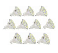ANTYX MR11 Ampoules à LED, GU4.0 Socket, 5 W 15LED 5730, Correspondant à 40W Lampes halogènes 12V 24V AC/DC, 390LM, 10-Pack [Classe énergétique A +] (Couleur : Blanc Froid)