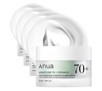 ANUA Heartleaf 70 Crème apaisante intense avec céramide, panthénol, extrait de feuille de cœur, soin coréen de la peau, 50 ml (Lot de 4)