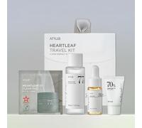 Anua kit coréen d'essai de lissage des feuilles du cœur | format voyage, coffret cadeau comprenant un tampon transparent Heartleaf 77, un tonique lissant Heartleaf77%, une lotion quotidienne et une a