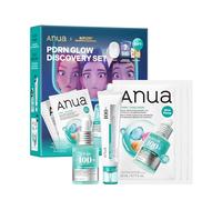Anua PDRN Glow Discovery Set, Coffret Cadeau Beauté avec Sérum Visage (30ml), Crème Hydratante (60ml) et 3 Masques au Collagène, Soin Coréen pour une Peau de Verre (Glass Skin)
