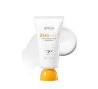 Anua Zero-Cast - Crème solaire hydratante - SPF 50 - Écran solaire brillant - Pas de caste blanche - Acide hyaluronique - Niacinamide - Bloc solaire pour le visage - Sans huile, sans oxygène - Pour