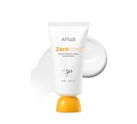Anua Zero-Cast - Crème solaire hydratante - SPF 50 - Écran solaire brillant - Pas de caste blanche - Acide hyaluronique - Niacinamide - Bloc solaire pour le visage - Sans huile, sans oxygène - Pour