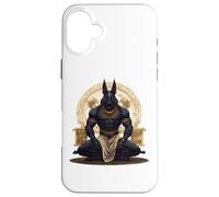 Anubi Pharaon Hiéroglyphes de la Pyramide du Caire Anubis Coque pour iPhone 16 Plus