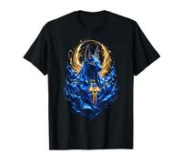 Anu roissant de Lune Jackal Bleu Mythologie Égyptienne Art T-Shirt